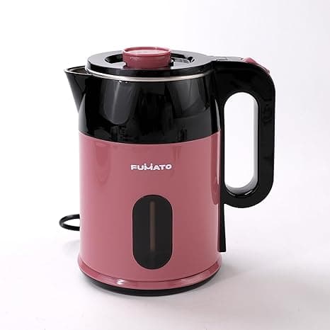 The Better Home FUMATO 1.8 Litres Electric Kettle 1500W | Stainless Steel, Double Walled Cool Touch Body, 360° Swivel Base, Auto Cut-Off | Hot Water, Tea, Soup & Coffee | 1 Year Warranty- Cherry Pink